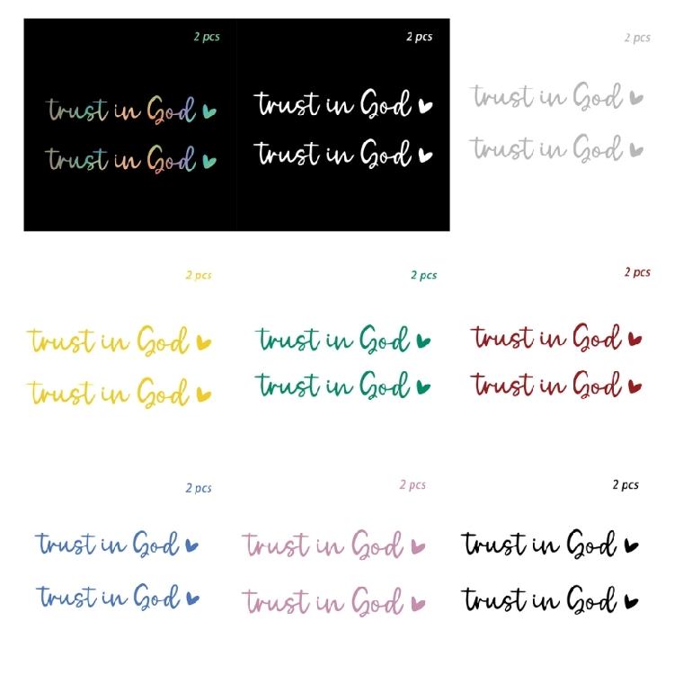 20pcs Trust In God Mirror Decals Spiritual Car Window Stickers Trust In God Rearviews Decals Car Spare for Car Mirrors