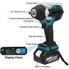 1800N.M Torque Brushless Electric Impact Wrench For Trucks 1/2 inches Cordless Wrench Driver Tool For 18V Battery Blue 388VF