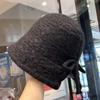 Small Hollow Knitted Fisherman Hat Basin Hat Autumn and Winter Sweet Girl Warm Ear Protection Bucket Hat