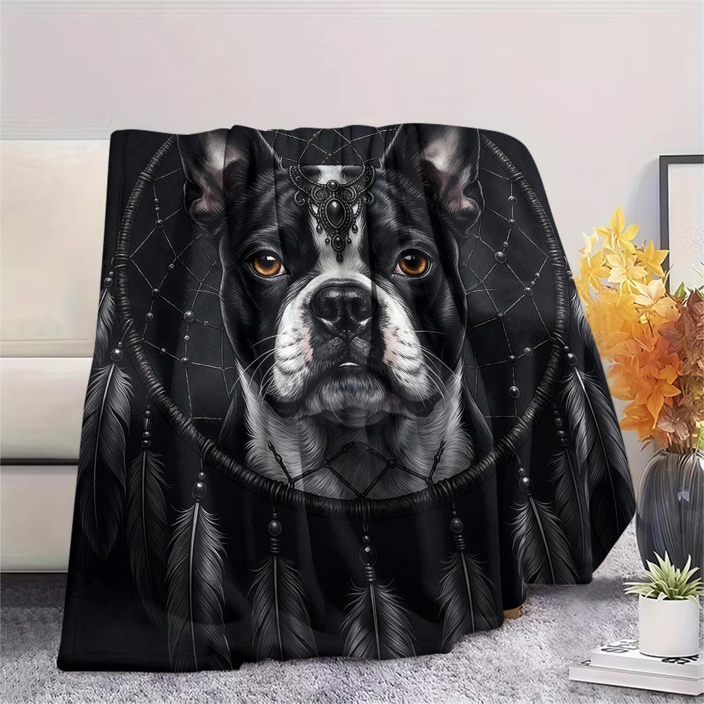 Dreamcatcher Animals Print Flannel Blanket,High quality Comfortable for All Seasons,Home Decor,Warmth and Comfort,Perfect for Christmas Gifts