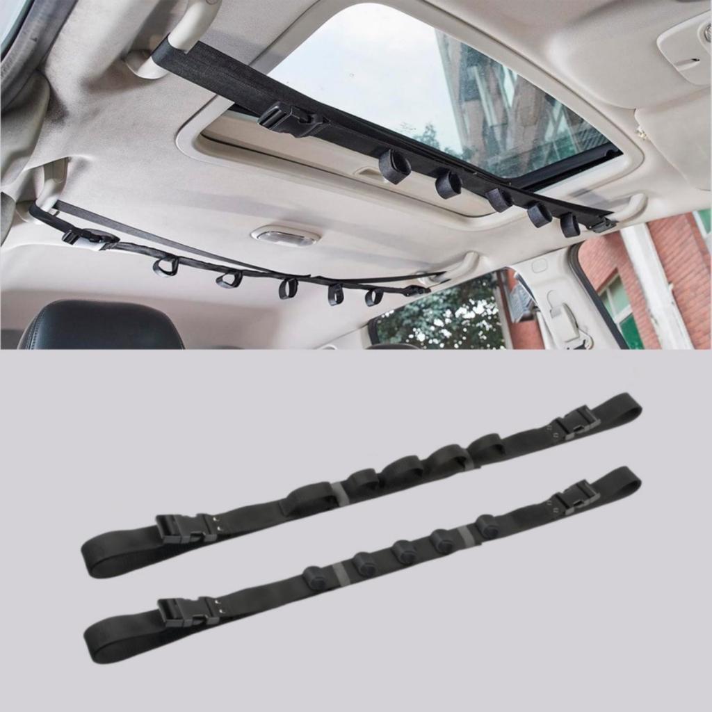 2 Pieces Vehicle Fishing Rod Holder Adjustable Carrier