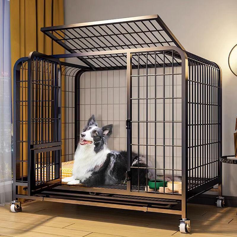 Medium/Large Indoor Dog Cage with Integrated Toilet for Shiba Inu & Corgi