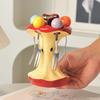 Portable Dessert Fork with Holder Creative Fruit Fork with Storage Jar  Household