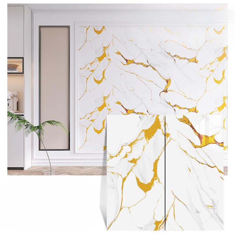 600mm×300mm Marmor Küchen Ölfest Folie Herd Wasserdicht Feuchtigkeitsbeständig Selbstklebende Tapete Arbeitsplatte Schrank Renovierung Fliesenaufkleber