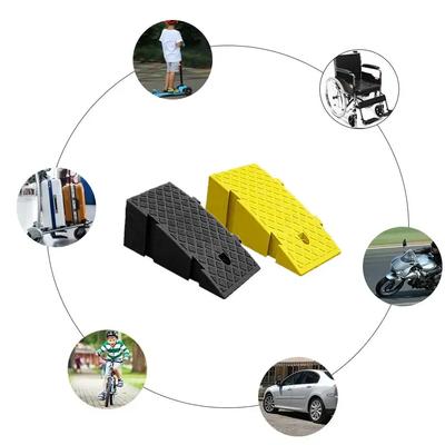 Portable Plastic Curb Ramps for Car Motorcycles 16CM Height Step Mat Lightweight Plastic Threshold Ramp for Trailer Truck Bike