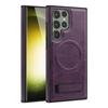 Suitable for Samsung S24 Ultra Mobile Phone Case S23Plus Bracket S22 Magnetic Magsafe Leather Case