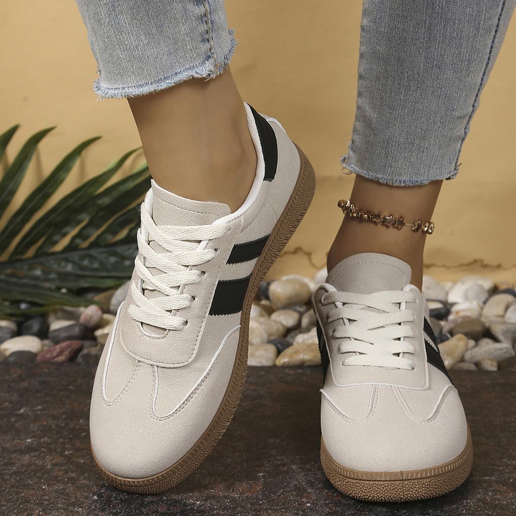 Spring and Autumn Round Head Shallow Mouth Flat Flat Casual Shoes Fashionable New Comfortable Sports Shoes for Women