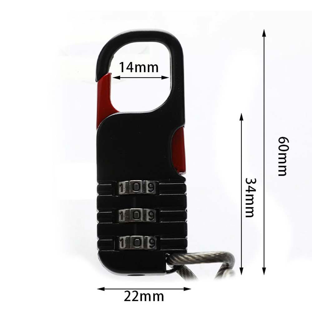 Zinc Aluminum Zinc Zinc Alloy Anti Theft Motorcycle Wire Rope Bicycle Safety Rope Lock  Unisex