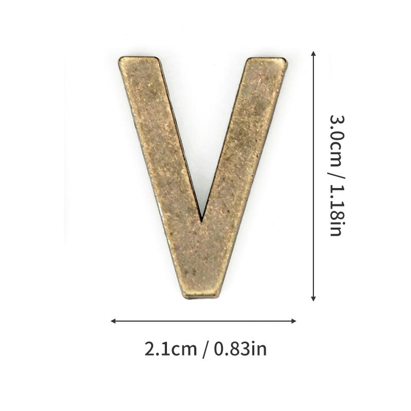 1Pcs Metal Self Adhesive House Number English Alphabet Letters for Apartment Room Door Plate Table Mailbox Number Stickers 3*2cm