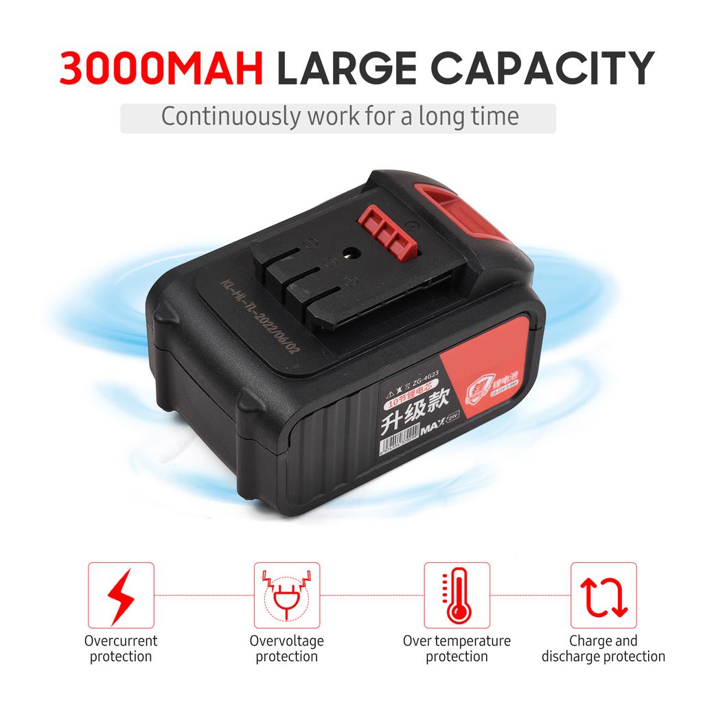 21 V kabelloser bürstenloser Schlagschrauber mit 1/2-Zoll-Bohrfutter, 320 Nm Drehmoment, 1980 W Handschrauber-Set