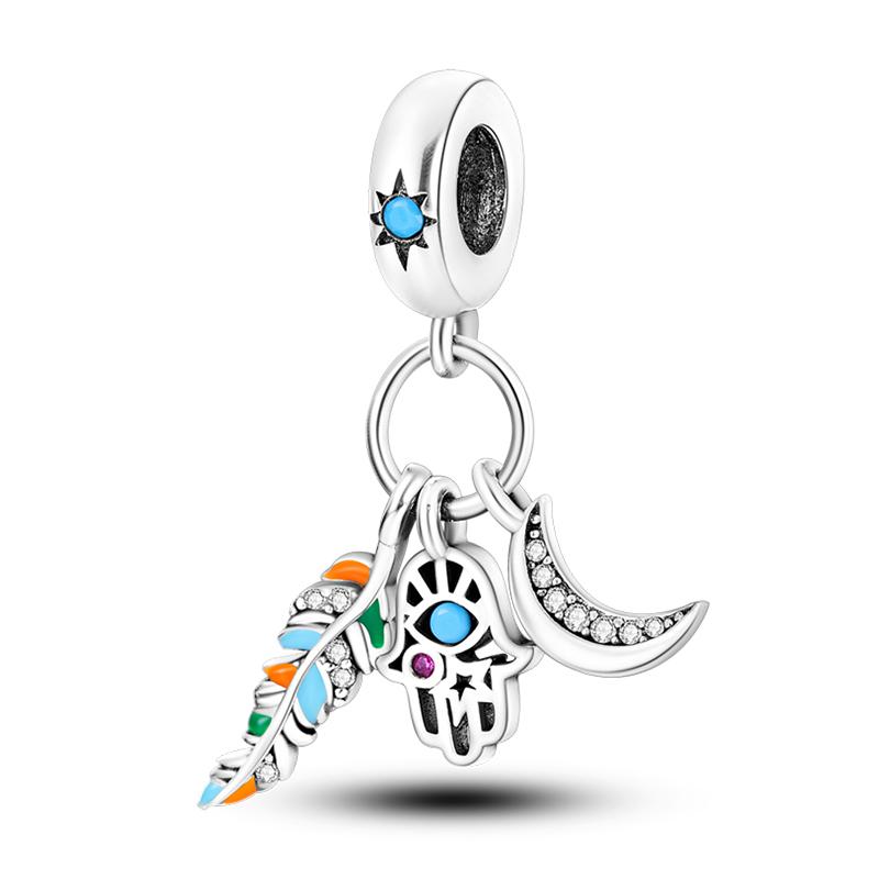 Newcopper Sparkling Zircon Devil'S Eye Horus' Eye Best Wishes Lucky Charms Beads Fit Pan Original Bracelets Diy Jewelry