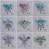 Self-Adhesive Children's Colorful Eyebrow Stickers for Stage Performance and Princess Makeup with Ancient Costume Style Tassels.