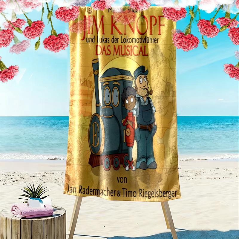 Jim Knopf Towel, Large Soft Quick Dry Towel for Beach Camping Swimming