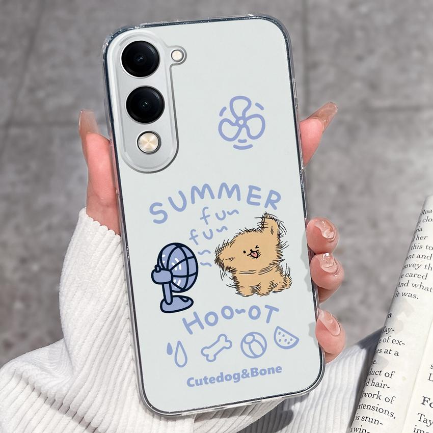 Fashion Casing For Vivo Y04 Y02 Y02a Y02s Y400 Pro X200 Ultra X200s Phone Case Lovely Cat Panda Shell Transparent TPU Soft Silicone Shockproof Housing