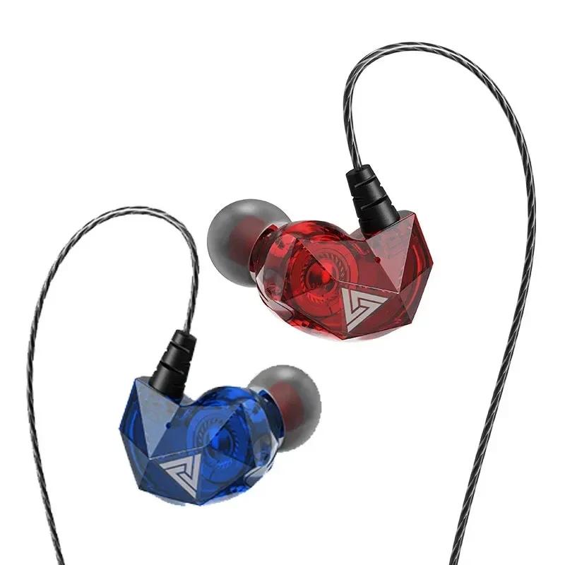 Original QKZ AK2 Wired Earphones Dynamic HIFI Bass In-ear Earbuds Music Headphone Sport Noise Cancelling Headset with Mic