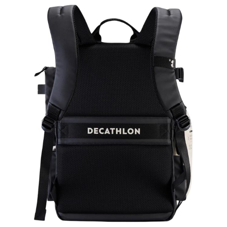 DECATHLON 27L Outdoor Bags Water Repellent Fabric Black & White Unisex 5254788