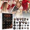 24 Days New Ozzy Osbourne Motorcycle Bell Advent Calendar Ozzy Osbourne 2D Acrylic Pendant Christmas Countdown Advent Calendar Gift