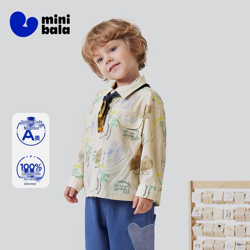 minibala Toddler Boys  Long Sleeve Casual Shirt 120