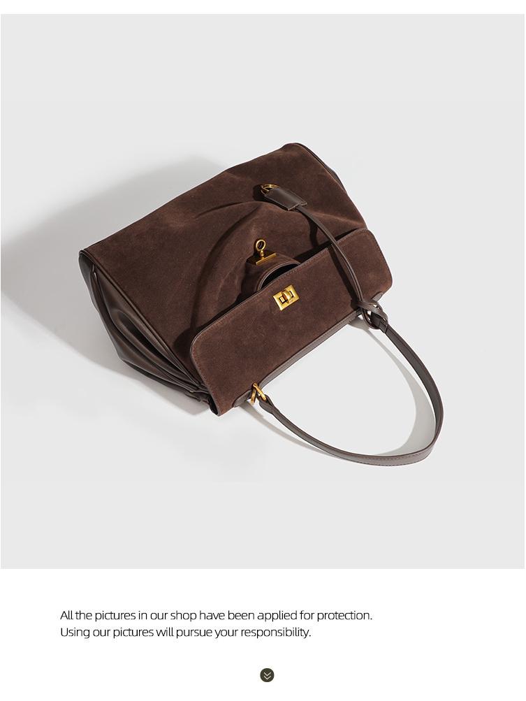 2025 Echte Leder Große Rodeo Tote: Verriegelbare Kelly Bag für Freizeit oder Pendeln, Schulter- und Crossbody-Handtasche für Damen