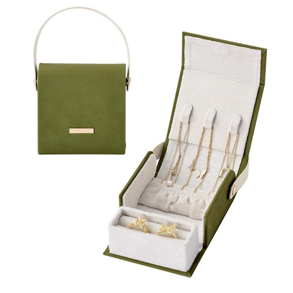 PU Leather Jewelry Packing Bag Hand-Held Jewelry Display Box Fashion Earrings Storage Case Gift