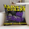 Grunge AAlice In ChainsS Cushion Cover Breathable and Skinfriendly Linen Pillowcase Square Removable and Washable Cushion