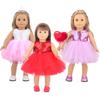 Bambola Americana da 18 Pollici per Bambina Gonna con Paillettes Vestiti Mini Vestito Scintillante Carino per Bambino da 43 cm Neonato, OG, Accessori per Bambole Fai da Te Giocattolo