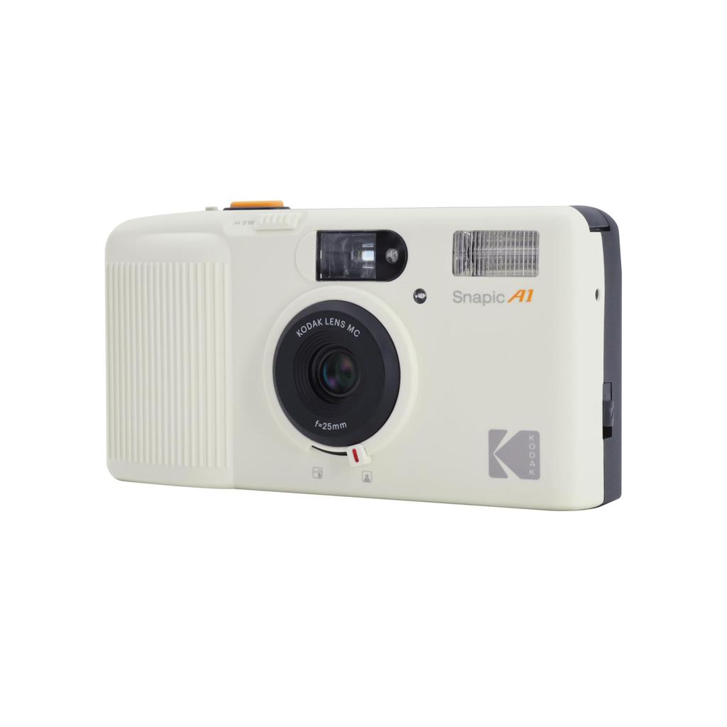Kodak Snapic A1 35mm Film Reusable 35mm Lightweight and Compact AAA Batteries Not Ivory Camera, Film, Dual-Zone Focus, (Film & Included) (Size D,