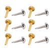 40 Pcs 6mm Mini Brads Gold Silver Electroplating Round Brass Metal Paper Fasteners Brads for DIY Craft Scrapbooking