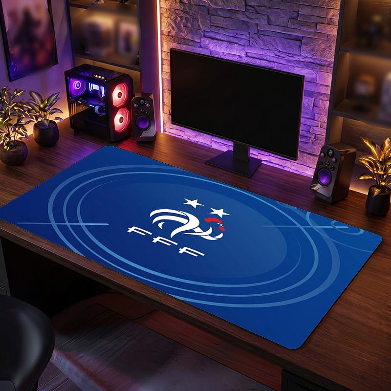 Tappetino Mouse Scudo Calcio Francia, Tappetino da Scrivania Esteso in Gomma Antiscivolo per Gaming Ufficio Laptop Regalo per Fan