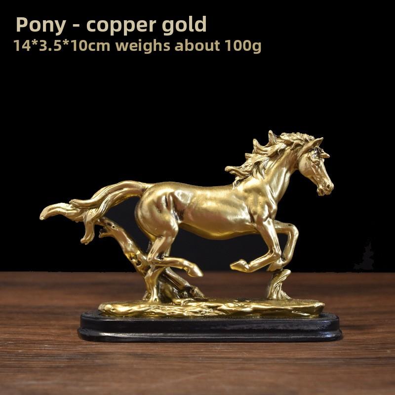 Horse Figurine Creative Living Room TV Cabinet Entrance Closet Home Decoration Item Horse Year Figurine