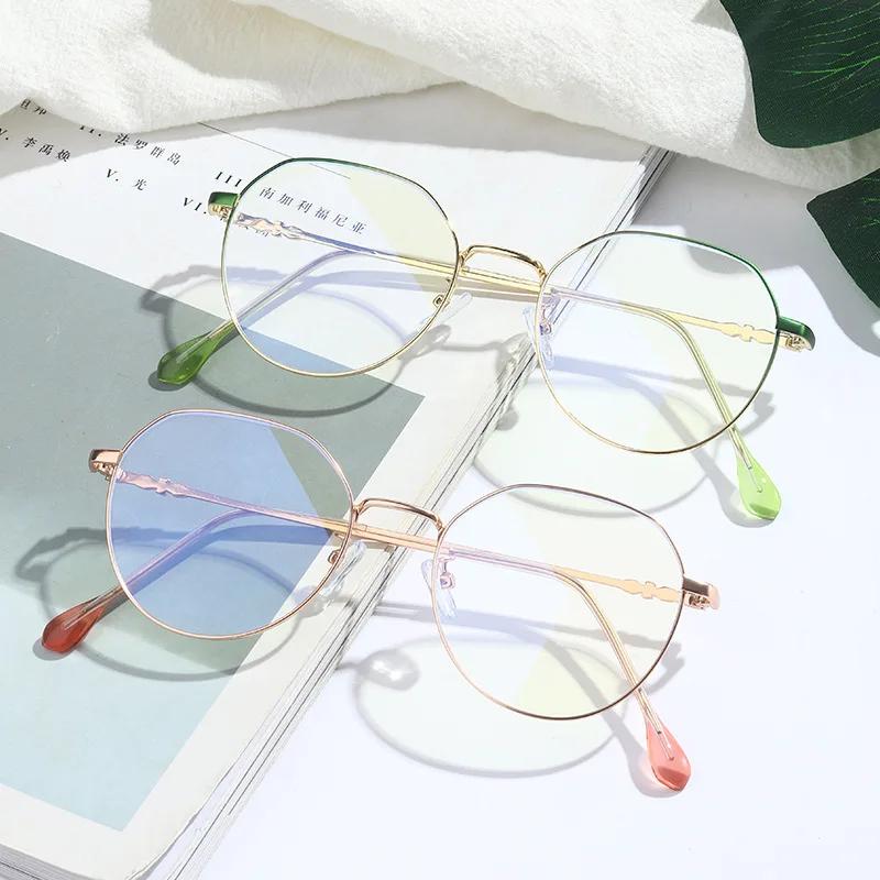 Vintage Blue Light Computer Glasses Round Anti Blue Light Protection Glass Vintage Eyewear for Screen Transparent Frame Oculos