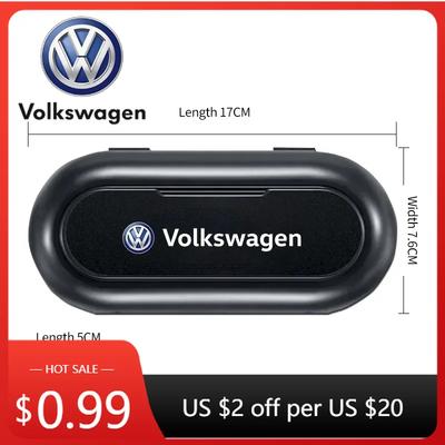 For VOLKSWAGEN VW Polo B6 2025 Hot For Volkswagen Car Visor Sunglasses Case Glasses Holder Car Glasses Case With For VW Volkswag