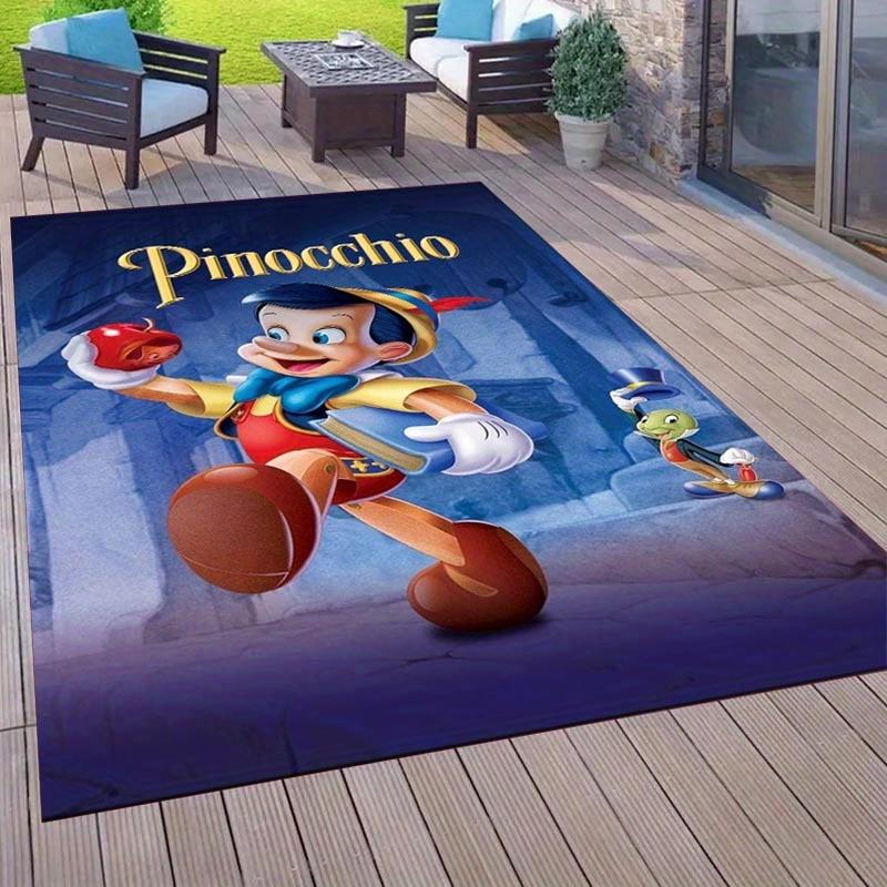 1pc Pinocchio Pattern Area Rug Soft Flannel for Living Room, Office, Bedroom, Outdoor and Camping, Sofa Coffee Table