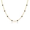 HipHop Black Crystal Iced Out Cubic Zirconia Tennis Necklace For Women 18K Gold Plated Hippie Bridesmaid Jewelry
