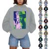 Women's Fashionable Casual Hooded Long Sleeved Printed Sweatshirt