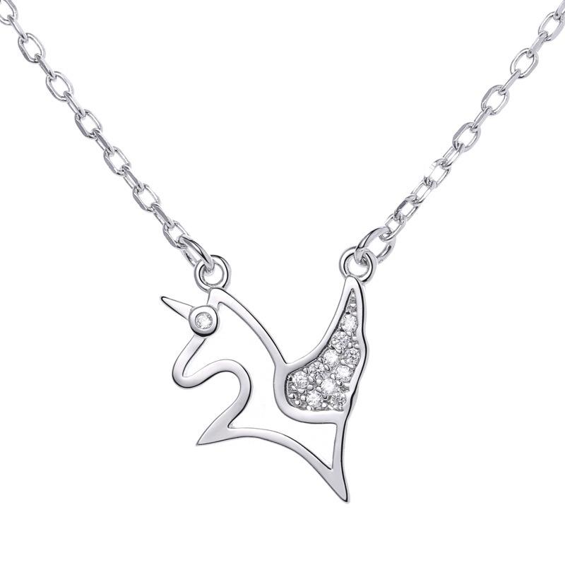 

Летний новый продукт полое ожерелье единорога Мори небольшой свежий кулон Корейская версия модная цепочка на ключицу для женщин