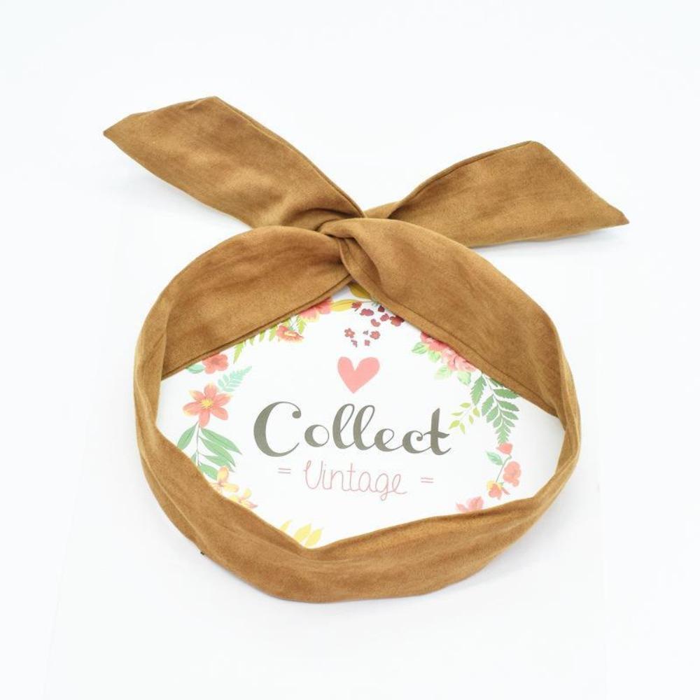 

Twist Style Suede Headband Print Design Cross Bowknot Hairband Fashion Accessories хакі