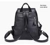 Versatile Women's PU Leather Backpack - Customizable Labels & School Bag