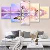 5 Pezzi Tela Wall Art Poster Pittura Animazione Attack On Titan Sfondo Immagine Stampa Decorazione Casa Per Soggiorno Opera d'Arte