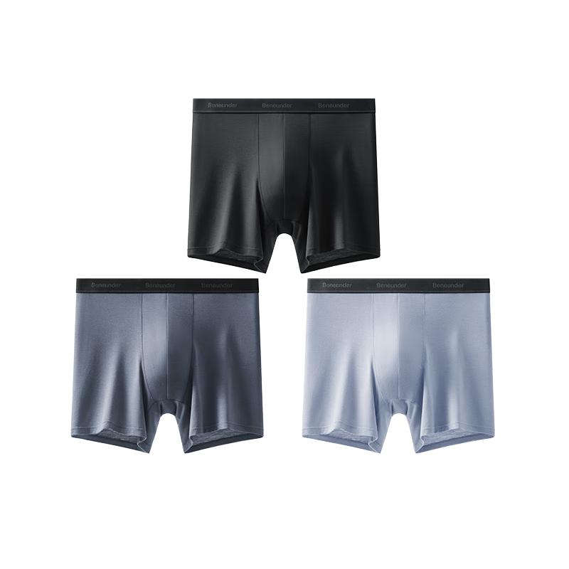 Beneunder Men's Modal 5A Antibacterial Boxer Briefs 3-Pack