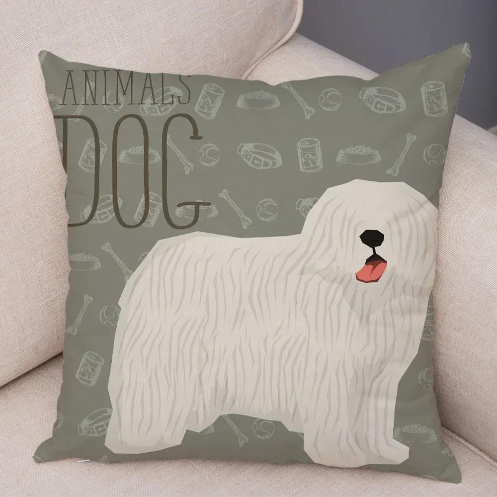 Sofa Home Pillowcase Color Schnauzer Dalmatians Cushion Cover Decorative Cartoon Dog Pet Animal Pillowcase