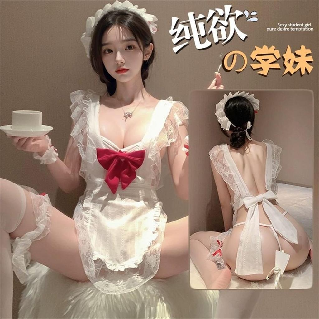 Maid Sexy Cute Sheer Suspender Cute Costume Sailor Adult Nurse Adult Crossdressing Popular for Set [ssetoy] Costume, Cosplay, Dress, Apron, Skirt,