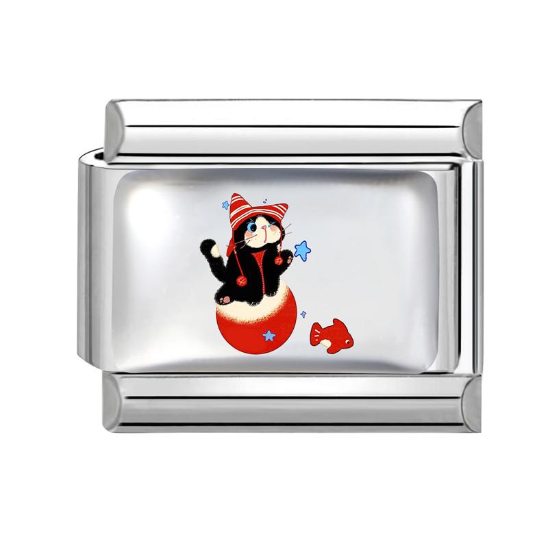 New Lovely Cat Dog Cow Fish Heart Y2K Wholesale Italian Charms Fit 9MM Stainless Steel Bracelet DIY Creative Jewelry Gifts