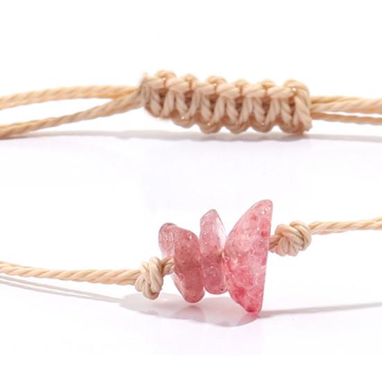 Artificial Crystal Braided Bracelet Handcrafted Adjustable String Rope Bracelet Boho Summer Bracelet Gift for Friends Men Women