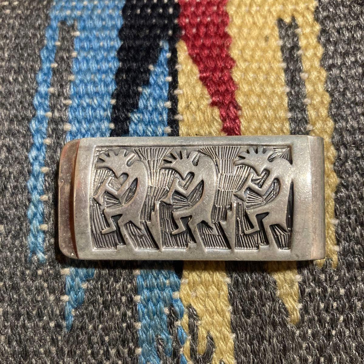 Used [Rare] Indian Jewelry Kokopelli Money Clip Silver 925 Silver