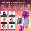 Handheld Wireless Bluetooth Karaoke Microphone Hifi Sound USB Speaker Microphone for Kids Music Player Singing Recorder Home KTV