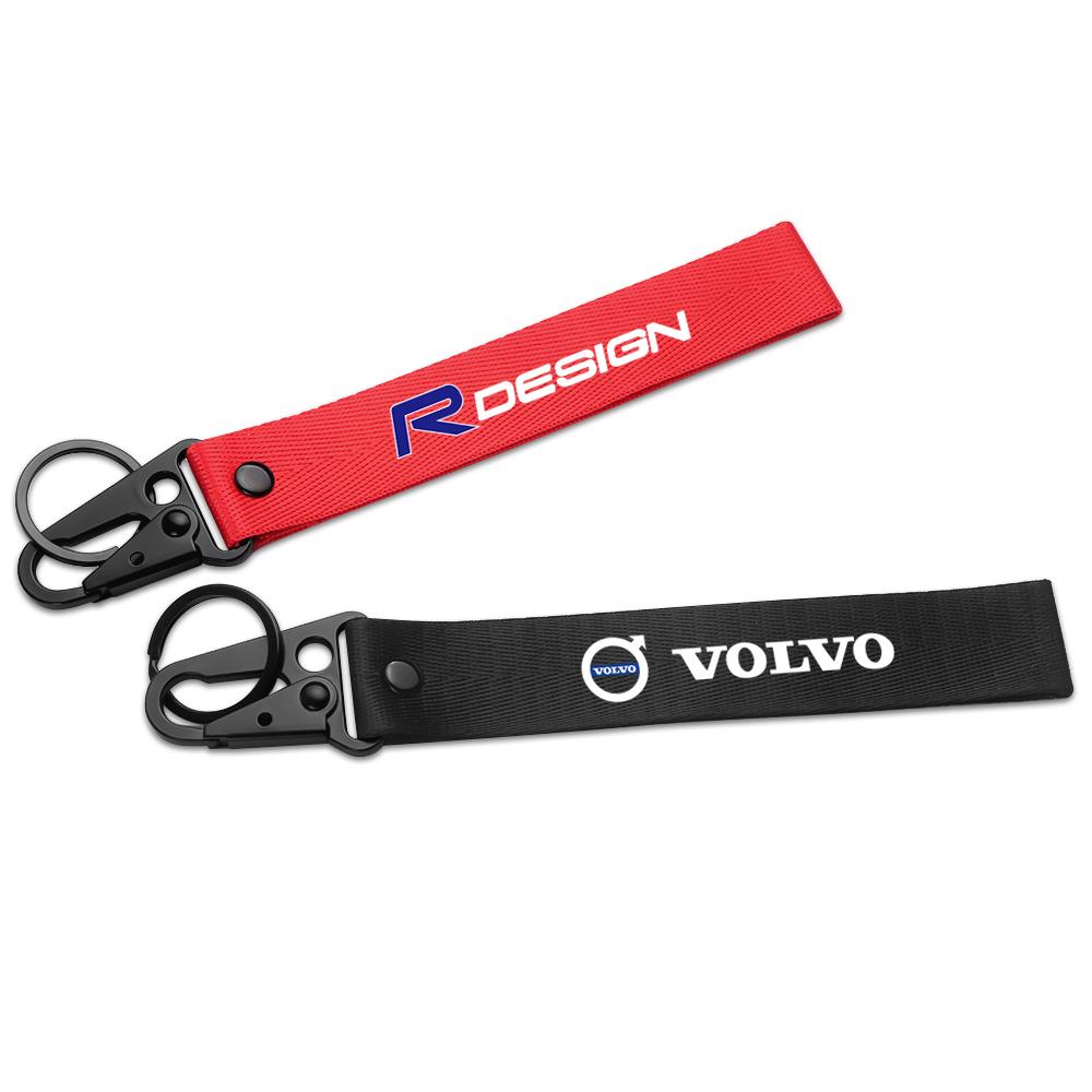 Car Key Chains Keyring Pendant Metal Keychain Holder Auto Accessories For Volvo Rdesign T6 AWD C30 S40 S60 S70 S80 S90 V40 V50