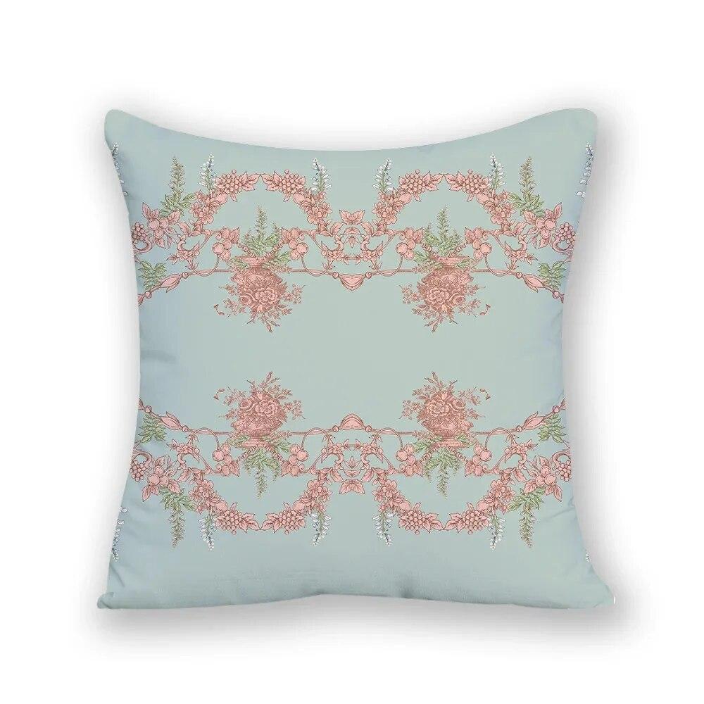 Office Sofa Cushion Cover Simple Cartoon Coconut Tree Tropical Plant Print Luxury Home Decoration Cushion Cover