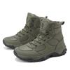 Plus Size Men Outdoor High Top Tactical Boots, Light Anti-slip Wear-resistant Desert Boots, Trend Hiking Trekking Footwear