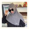 Warm Knit Hooded Shawl: Autumn/Winter Windproof Wool Pullover Hat